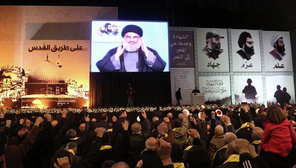 Выступление лидера движения Хезболлах