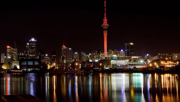Ночной Окленд, Новая Зеландия. Архивное фото