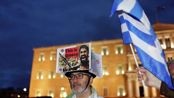 Проправительственный митинг в Греции
