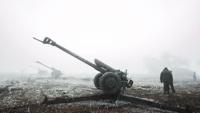 Ополченцы в окрестностях Дебальцево Донецкой области. Архивное фото