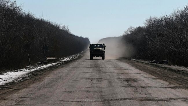 Вывод войск украинской армии из Дебальцево. Донецкая область, 18 февраля 2015