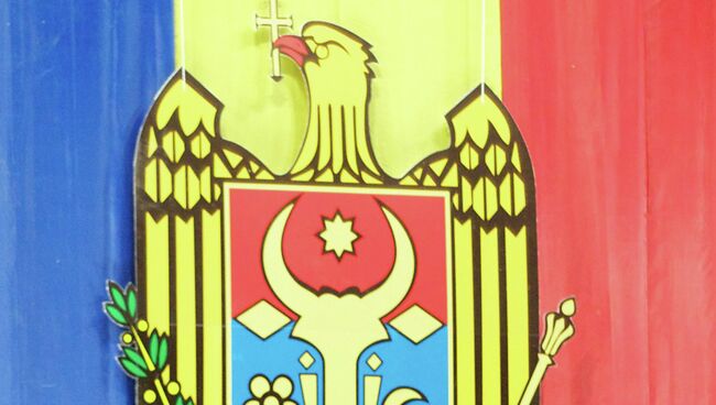 Герб Молдавии во Дворце республики