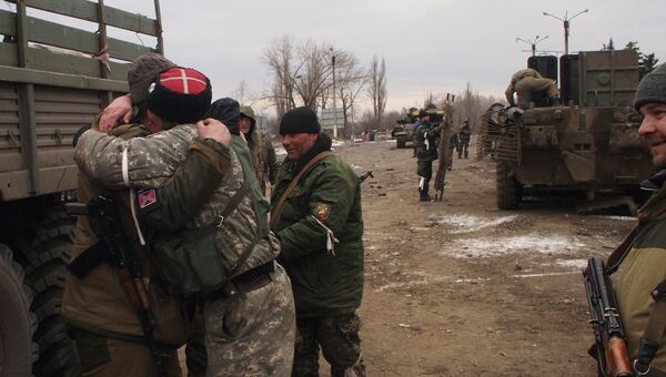 Бойцы ополчения ДНР в Дебальцево. Архивное фото