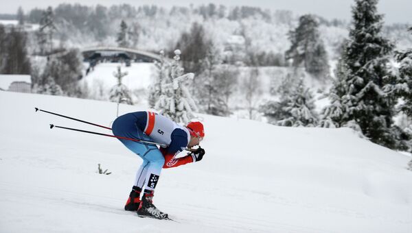 Никита Крюков на этапе Кубка мира по лыжным гонкам. Архивное фото