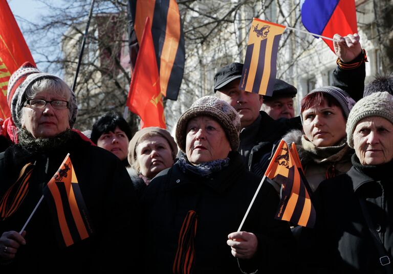 Митинг движения Антимайдан в Симферополе