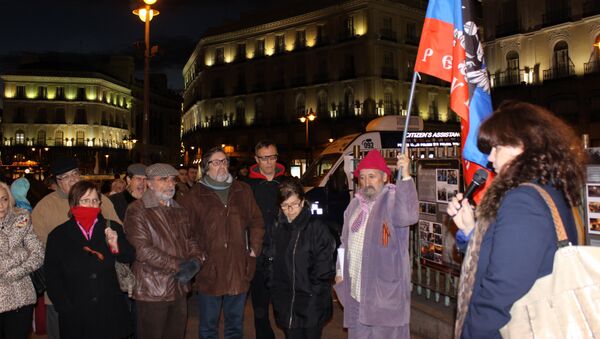 Мадридская акция, посвященная годовщине смены власти на Украине