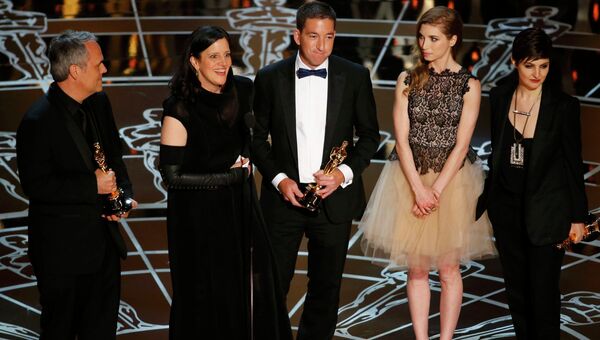 Создатели документального фильма о Сноудене Гражданин четыре на вручении премии Оскар