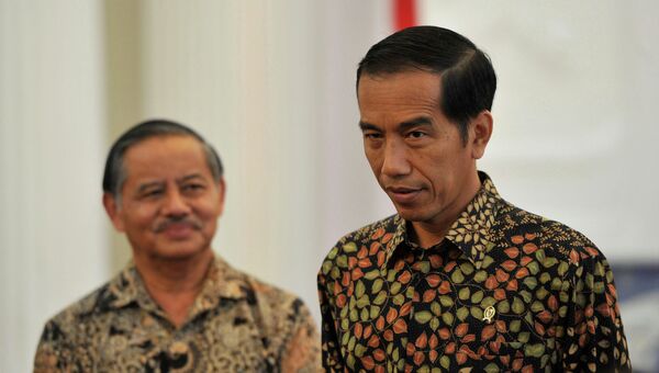 Президент Индонезии Джоко Видодо во время пресс-конференции, посвященной судьбе заключенных, приговоренных к смертной казни