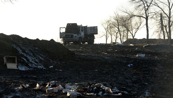 Разрушенный укрепрайон украинских силовиков на окраине города Дебальцево. Архивное фото