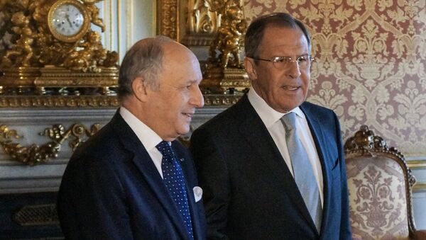 Министр иностранных дел РФ Сергей Лавров и министр иностранных дел Франции Лоран Фабиус. Архивное фото