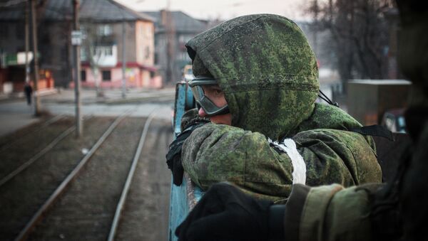 Ополченцы ДНР в Донецкой области. 25 февраля 2015