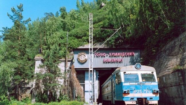 Въезд в Горно-химический комбинат (Железногорск), архивное фото