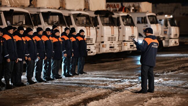 Отправка шестнадцатого гуманитарного конвоя для юго-востока Украины