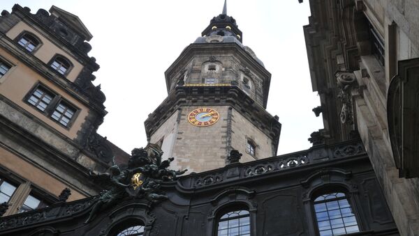 Фрагменты здания Дрезденского дворца-резиденции. Германия