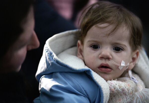 Один из тяжелобольных детей из Донбасса, прибывших на лечение в Москву