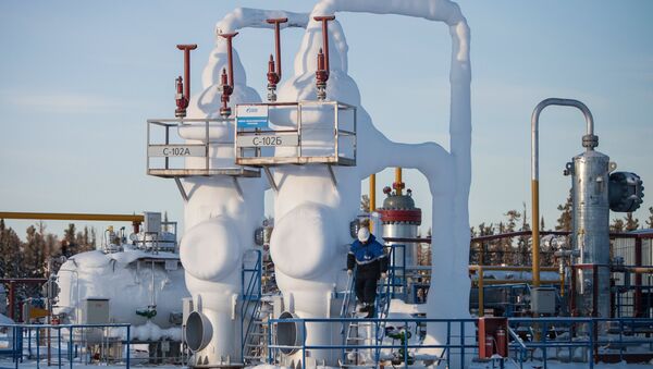 Газовая скважина компании Газпром на Ковыктинском газовом месторождении