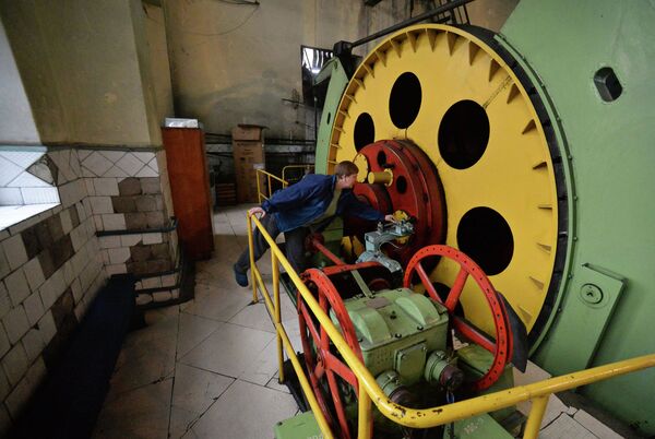Подъемная машина шахты имени С.П. Ткачука в городе Харцызске