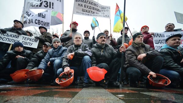 Митинг шахтеров в Киеве. Архивное фото
