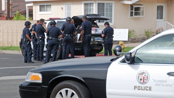 Сотрудники полиции на улице в Лос-Анджелесе, США. Архивное фото