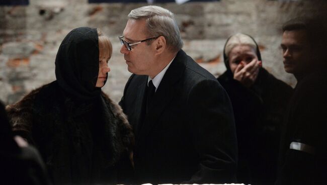 Михаил Касьянов во время церемонии прощания с политиком Борисом Немцовым в Сахаровском центре Михаил Касьянов во время церемонии прощания с политиком Борисом Немцовым в Сахаровском центре