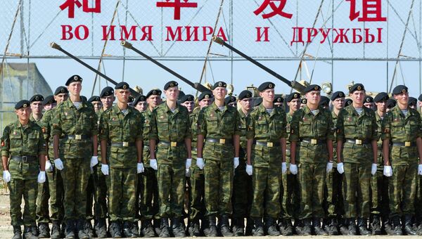 Российские военные на закрытии совместных российско-китайских учений