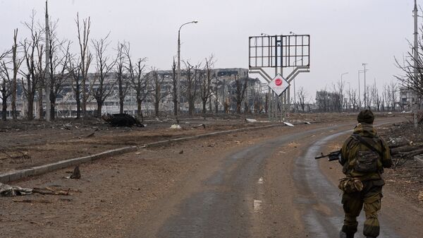 Вид на здание аэропорта в городе Донецке. Архивное фото