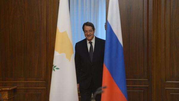 Президент Кипра Никос Анастасиадис во время визита в Москву. Архивное фото
