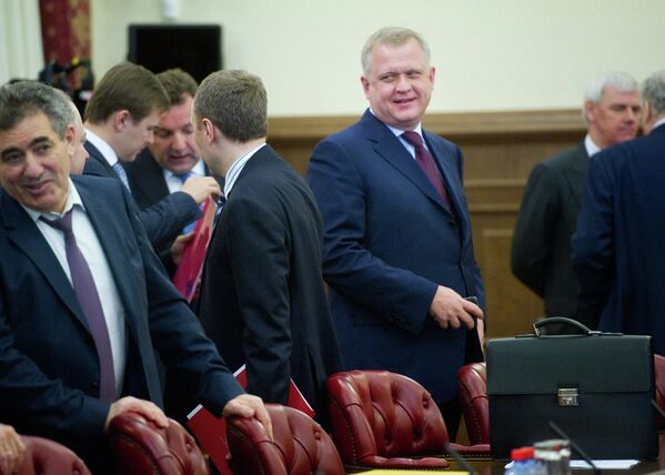 Руководитель департамент культуры города Москвы Сергей Капков перед заседанием Правительства Москвы