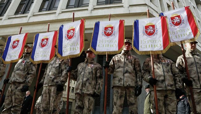 Бойцы Народного ополчения Крыма. Архивное фото