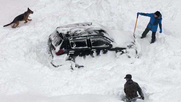Машина в снегу. Архивное фото