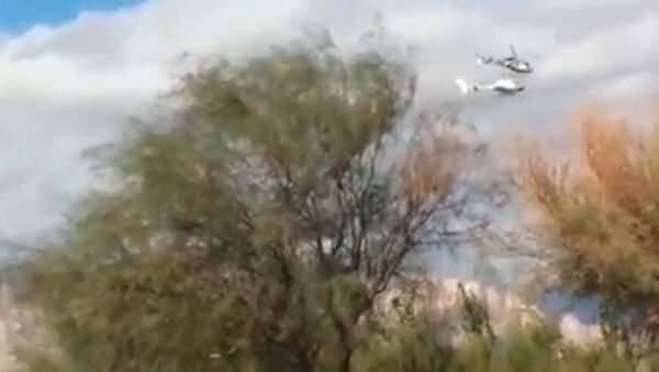 Очевидец снял момент столкновения двух вертолетов в Аргентине