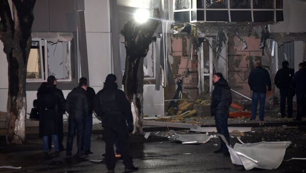 На месте взрыва в Одессе возле здания бизнес-центра Адмиралтейский, где расположен офис парламентской партии Самопомощь