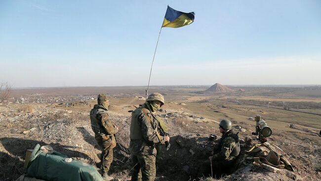 Украинские военные в Донецкой области.  Архивное фото