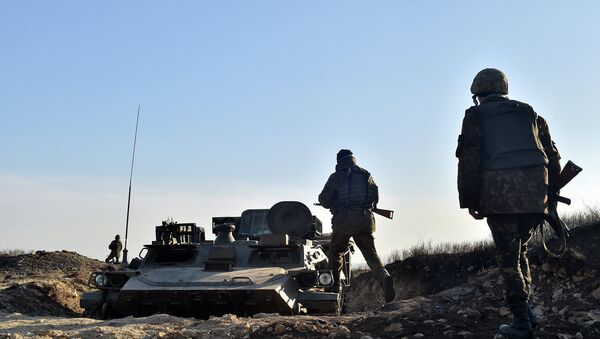 Украинские военные в Донецкой области. Март 2015