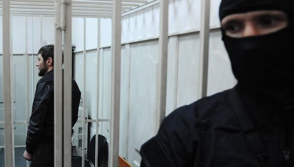 Подозреваемый в убийстве политика Бориса Немцова Заур Дадаев в Басманном суде города Москвы. Архивное фото