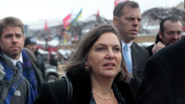 Помощник госсекретаря США Виктория Нуланд в Киеве. 2013 год