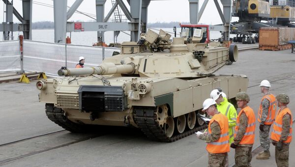 Танк армии США Abrams в Прибалтике