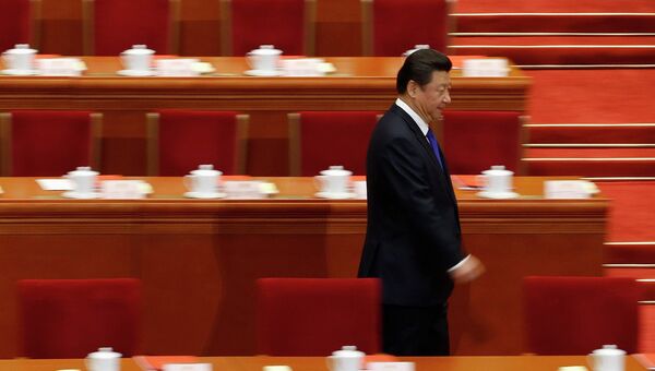 Президент Китая Си Цзиньпин на ежегодной сессии Всекитайского собрания народных представителей