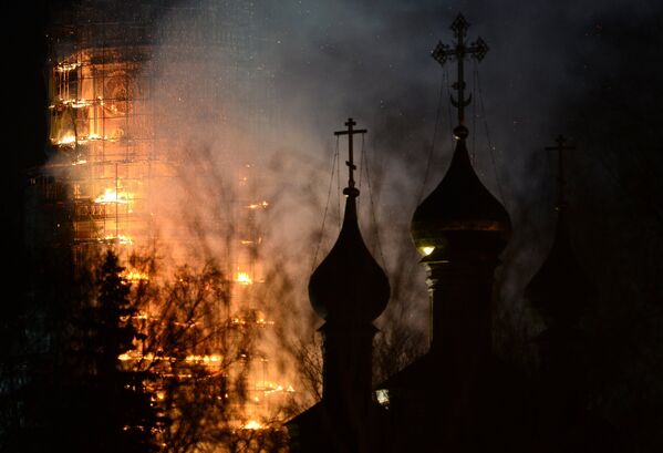 Пожар в Новодевичьем монастыре