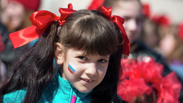 Празднование годовщины Крымской весны в Симферополе. Архивное фото