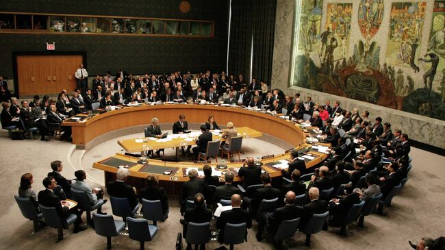 Заседание Совета Безопасности ООН. Архивное фот