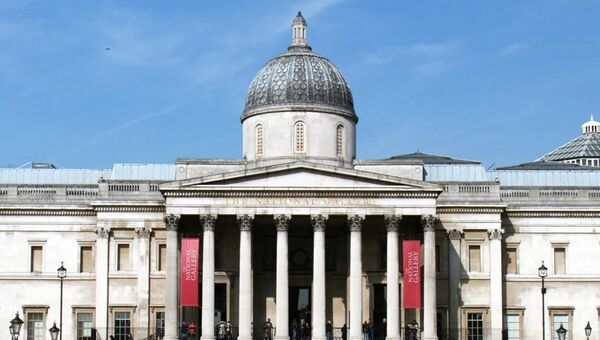 Здание Лондонской Национальной галереи, архивное фото