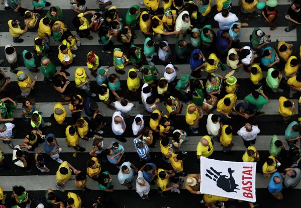 Митинг против правительства президента Дилмы Руссефф в Сан-Паулу