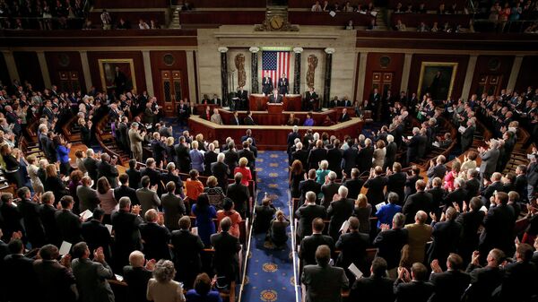Совместное заседание Сената и Палаты представителей Конгресса США в Вашингтоне