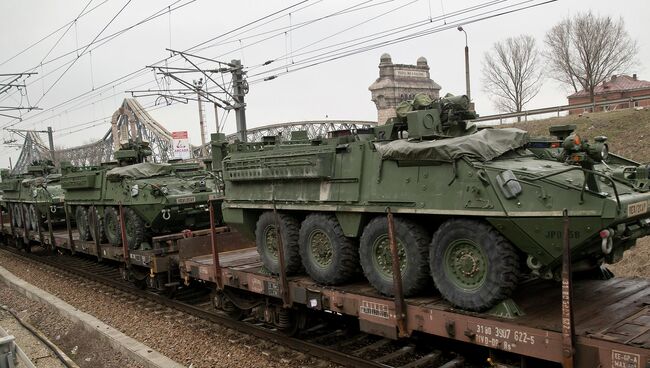 Американские броневики в румынском порту Констанца. Архивное фото.