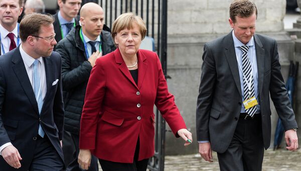 Канцлер Германии Ангела Меркель во время саммита ЕС в Брюсселе
