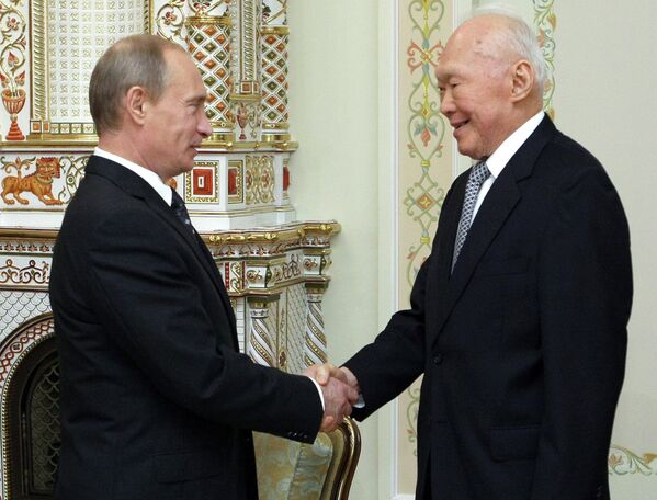 Встреча премьер-министра РФ Владимира Путина с Ли Куан Ю