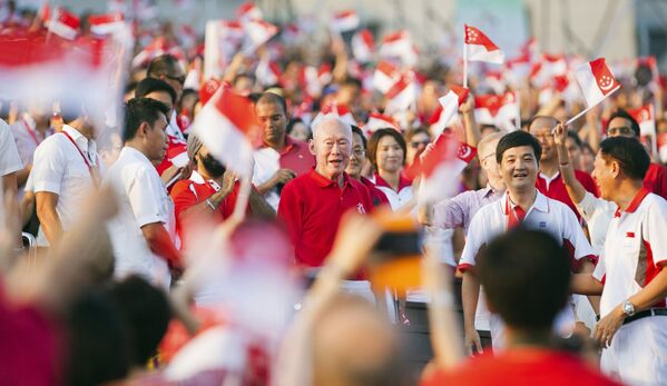 Бывший премьер-министр Сингапура Ли Куан Ю 9 августа 2012