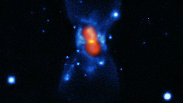 Фотография бывшей новой звезды Nova Vul 1670 в разных диапазонах частот