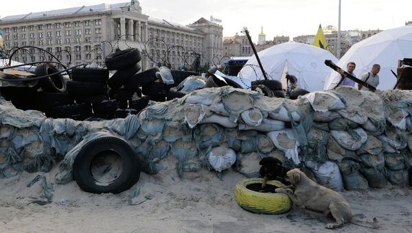 Палаточный лагерь на площади Независимости в Киеве. Архивное фото